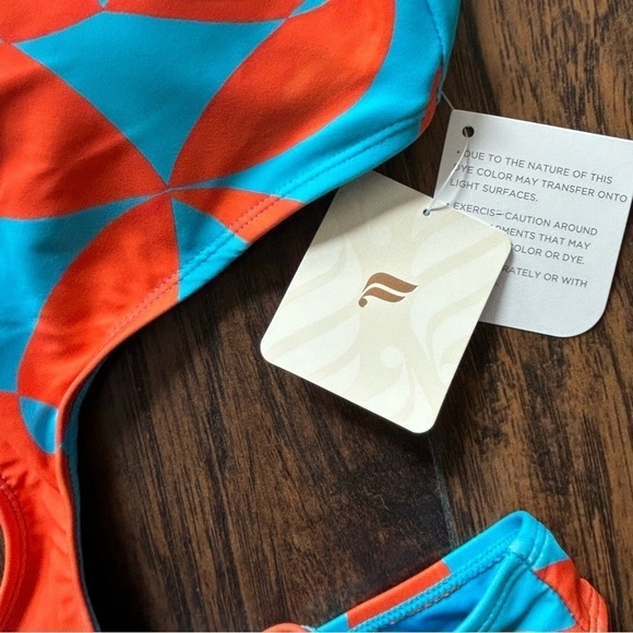 Fabletics Geo Floral Cutout One-Piece Swimsuit - Picture 4 of 6